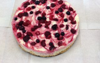 Pink berry cheesecake