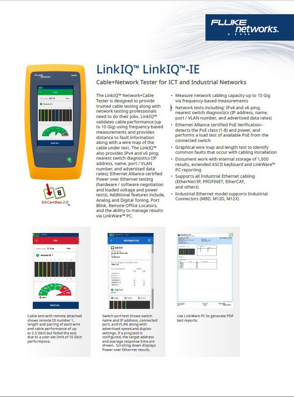 Fluke Link IQ Network and Cable Tester